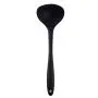 Eleusine 4 Piece Silicone Kitchenware Cooking Spoon Spatula Scoop Rice Spoon Set Kitchen Tool （Black）