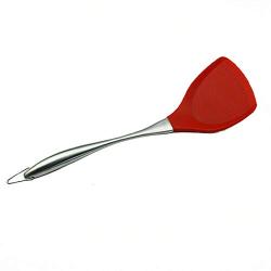 Silicone Kitchenware Set Stainless Steel Handle Silicone Shovel Nonstick Soup Spoon Kitchen Cooking Spoon Shovel