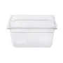 Rubbermaid Commercial Products Cold Food Insert Pan for Restaurants/Kitchens/Cafeterias, 1/2 Size, 6 Inches Deep, Clear (FG125P00CLR)