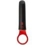 Kink by Doc Johnson - Power Play - Powerful 20 Function Vibrator with Silicone Grip Ring - Quiet Motor, Small Size, Waterproof, USB Rechargeable - Black/Red