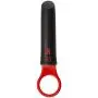 Kink by Doc Johnson - Power Play - Powerful 20 Function Vibrator with Silicone Grip Ring - Quiet Motor, Small Size, Waterproof, USB Rechargeable - Black/Red