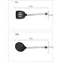 JunbosiKitchenware Silicone Kitchenware 9 Piece Set Stainless Steel Handle Cooking Shovel Spoon Hollow Handle Nonstick Spatula
