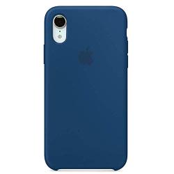 Anti-Drop iPhone XR(6.1Inch) Liquid Silicone Gel Case, TOSHIELD Soft Microfiber Cloth Lining Cushion for iPhone XR- Retail Package (Blue Horizon)