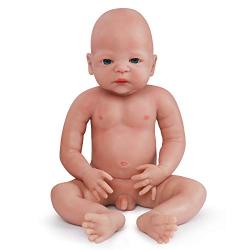 Vollence 22 inch Realistic Reborn Baby Doll,Not Vinyl Material Dolls,Real Full Body Silicone Baby Dolls,Handmade Lifelike Newborn Baby Doll - Boy