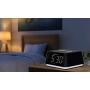 Emerson Radio ER100104 Wireless Charging Alarm Clock with Temperature Detector, Night Light, USB Charging and 1.2” White LED Display