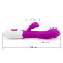 SUPEREX Rabbit Silicone G-Spot Vibrator with Private Bag - 30 Speed Dual Motors Vagina Clitoris Stimulator - Sex Adult Wand Massager Toy for Woman (Purple)