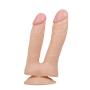 Wjvnbah Sex Toys Realistic Dildo Double-Headed Penis Elastic Double-Sided Silicone Penis Double Hole Stimulation Anal Dildo Female Masturbation Massager