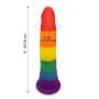 Pride Dildo - The 8" Silicone Rainbow Dildo With Suction Cup