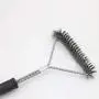 Hli-SHJHsmu 21-Inch 3-Sided Steel Wire Grill Brush Barbecue Cleaning Scraper Tool Grill Cleaning Brush Cleaning Brush Home Cleaning Kit