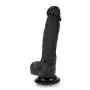 Big Eggs Super Realistic Dildo, Slightly Bendable 8 Inch Premium Liquid Silicone Penis Dong with Suction Cup,Sex Toys for Women, Female Massage Anal Masturbation, Black