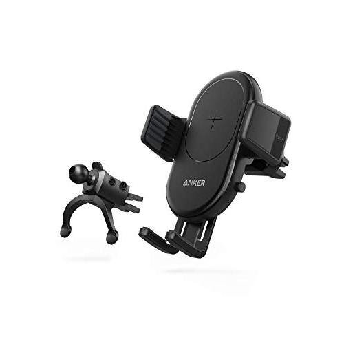 Anker Wireless Charger, PowerWave 7.5 Car Charger with Air Vent Phone Holder, 7.5W for iPhone 11, 11 Pro, 11 Pro Max, XS Max, XS, XR, X, 10W for Galaxy S10 S9 S8, Note 10 Note 9(No Car Charger)