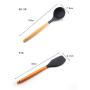 HUShjsd Silicone Kitchenware Set 8 With Wooden Handle, Non-stick Kitchen Shovel Spoon, Kitchen Tool Set，Baking And Mixing - Ergonomic Flexible Silicone Spatula