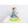ezpz Mini Mat - One-Piece Silicone placemat + Plate (Gray)