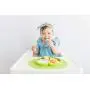 ezpz Mini Mat - One-Piece Silicone placemat + Plate (Gray)
