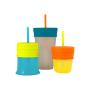 Boon Snug Straw with Cup Blue/Orange/Green