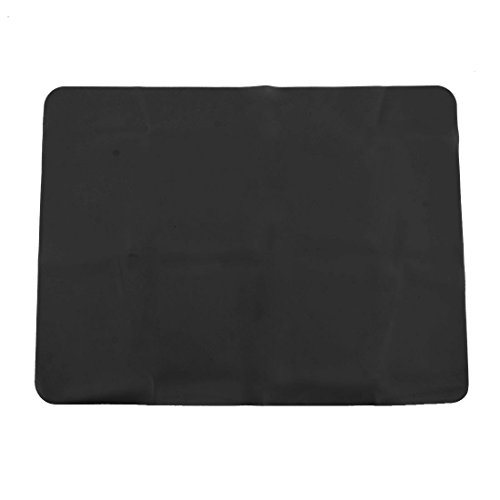 uxcell Silicone Kitchenware Rectangle Heat Resistant Teapot Cup Bowl Coaster Mat Pad Black