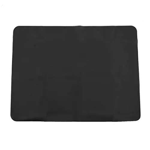 uxcell Silicone Kitchenware Rectangle Heat Resistant Teapot Cup Bowl Coaster Mat Pad Black