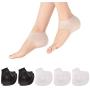 5 Pair Heel Protectors, Heel Cups for Heel Pains, Heel Pads Cushion, Heal Dry Cracked Heels, Achilles Tendinitis, Breathable Silicone Gel Heel Cups, for Men & Women - Universal Size