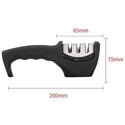 ZFF Sharpening Knife Sharpener Household Kitchenware Convenient and Safe For Stainless Steel Cutter Black 20×7.5cm