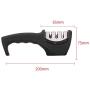 ZFF Sharpening Knife Sharpener Household Kitchenware Convenient and Safe For Stainless Steel Cutter Black 20×7.5cm