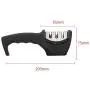 ZFF Sharpening Knife Sharpener Household Kitchenware Convenient and Safe For Stainless Steel Cutter Black 20×7.5cm