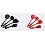 JunbosiKitchenware Silicone Kitchenware 4 Piece Set Cooking Spoon Shovel Nonstick Shovel Spoon Set Kitchenware,Black