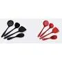 JunbosiKitchenware Silicone Kitchenware 4 Piece Set Cooking Spoon Shovel Nonstick Shovel Spoon Set Kitchenware,Black