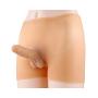ZRB Female Lesbian Wearable Fake Penis Panties, Silicone Lifelike Straight Penis Dildo Transsexual Crossdresser Pants Adult Sex Toys Male Cock Dick Flesh Skin