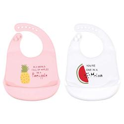 Hudson Baby Unisex Baby Silicone, Waterproof Bibs