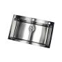 Single Sink 36 Inch Drop In Topmount Stainless Steel Kitchen Sink Package 16 Gauge Single Bowl Basin w/ 9 Gauge Deck Complete Sink Pack pppp107