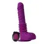 9.05inch Silicone Electric Automatic Thrusting V?brátor with 6 Frequency Patterns and Strong Suction Cup of Wireless Remote Control Women Adult Toy(Purple)