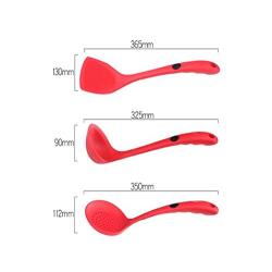 Spatula Silicone Shovel Set Non-stick Spatula Pan Cooking Shovel Kitchenware Combination,Red