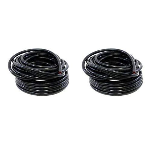 HPS 5/8" ID Black high Temp Reinforced Silicone Heater Hose 10 feet roll, Max Working Pressure 70 psi, Max Temperature Rating: 350F, Bend Radius: 3" (2-(Pack))