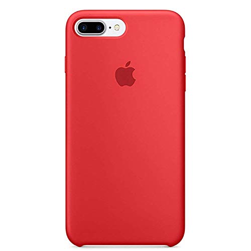 Anti-Drop iPhone 8 Plus / 7 Plus (5.5Inch) Liquid Silicone Gel Case, TOSHIELD Soft Microfiber Cloth Lining Cushion for iPhone 8 Plus and 7Plus (red-8)