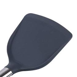 Flybloom Stainless Steel Kitchen Spatula Shovel Spoon Set Silicone Handle Spatula Non-slip Home Restaurant Cooking Shovel Soup Spoon Kitchenware,Spatula