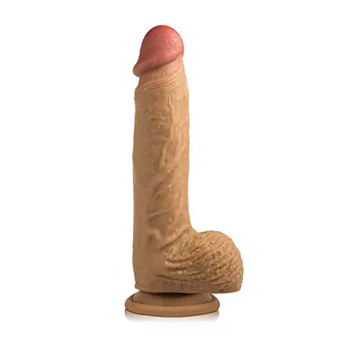 Sex Dildo with Double Layer Silicone, iTrunk High Quality Realistic Dildo with Strong Suction Cup, Penis Imitation Super Sex Toys with Soft Outside and Firm Inside for Women(7 inch)
