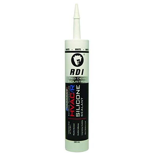 Red Devil 0896 Extreme Temperature HVAC/R Silicone Sealant, 280 ml, White