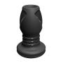 Doc Johnson Platinum Premium Silicone - The Stretch - Hollow Butt Plug - Medium - Black