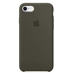 Kekleshell iPhone 8 Silicone Case 4.7", iPhone 7 Silicone Case, Soft Liquid Silicone Case with Soft Microfiber Cloth Lining Cushion -4.7inch (Dark Olive)