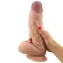 9.5 Inch Realistic Double Layer Silicone Toy with Strong Suction Cup