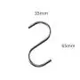 Hli-SHJHsmu 10PCS Anti-Rust S-Shaped Hanging Hooks Stainless Steel for Kitchen Bathroom Bedroom Stainless Steel Hooks