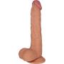 The Daredevil by FUKENA - Realistic Dual Density Silicone Dildo, 7.0 Inches Insertable (Light Skin with Colored Glans)