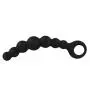 Beauty7 Black Flexible Anal Beads Link Chain Butt Plug Medical Grade Sleek Silicone Safe Pull Ring Prostate Massager Sex Toy