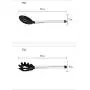 JunbosiKitchenware Silicone Kitchenware 12 Piece Set Stainless Steel Handle Anti-Scalding Cooking Spoon Shovel Set Household Kitchenware,Black
