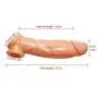 2pcs-Privacy Packaging. Silicone penile Condom Expander expands Male Chastity Toys Lengthen Cock Sleeves Dick Socks Reusable Condoms(Flesh)