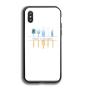 iPhone X/XS Case, Protective Heavy Duty Case with Tempered-Glass Back Case for iPhone X/XS 5.8 Inch (Kitchenware Vector)
