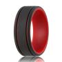 ROQ Silicone Wedding Ring for Men - 3 Packs/4 Packs & Singles - Duo Collection Silicone Rubber Wedding Bands - Classic Styles