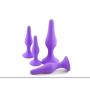Fly Array Anal Plug Kit Butt Plug Set 4Pcs Protaste Massage Silicone Smooth Anal Training Sex Toys for Male Female Couples Beginners