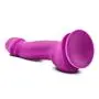 9.5" Realistic Sensa Feel Dual Density Dildo - Platinum Silicone - Long Cock and Balls Dong - Suction Cup Harness Compatible - Sex Toy for Women - Sex Toy for Adults (Violet)