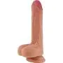 The Quarterback by FUKENA - Realistic Dual Density Silicone Dildo, 5.5 Inches Insertable (Light Skin with Colored Glans)